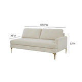 Serena Cream Velvet RAF Loveseat REN-L05110-RAF TOV Furniture