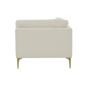 Serena Cream Velvet Corner Seat REN-L05110-W TOV Furniture