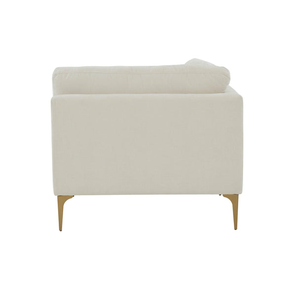Serena Cream Velvet Corner Seat REN-L05110-W TOV Furniture