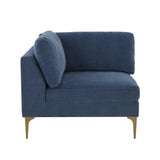 Serena Blue Velvet Armless Chair REN-L05120-AC TOV Furniture