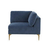 Serena Blue Velvet Armless Chair REN-L05120-AC TOV Furniture