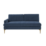 Serena Blue Velvet LAF Loveseat REN-L05120-LAF TOV Furniture