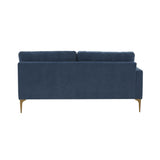 Serena Blue Velvet LAF Loveseat REN-L05120-LAF TOV Furniture