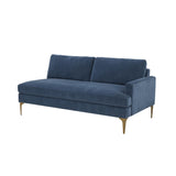 Serena Blue Velvet RAF Loveseat REN-L05120-RAF TOV Furniture