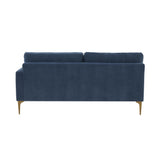 Serena Blue Velvet RAF Loveseat REN-L05120-RAF TOV Furniture