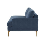 Serena Blue Velvet RAF Loveseat REN-L05120-RAF TOV Furniture