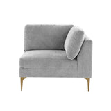 Serena Gray Velvet Armless Chair REN-L05130-AC TOV Furniture