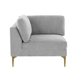 Serena Gray Velvet Armless Chair REN-L05130-AC TOV Furniture