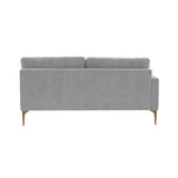 Serena Gray Velvet LAF Loveseat REN-L05130-LAF TOV Furniture