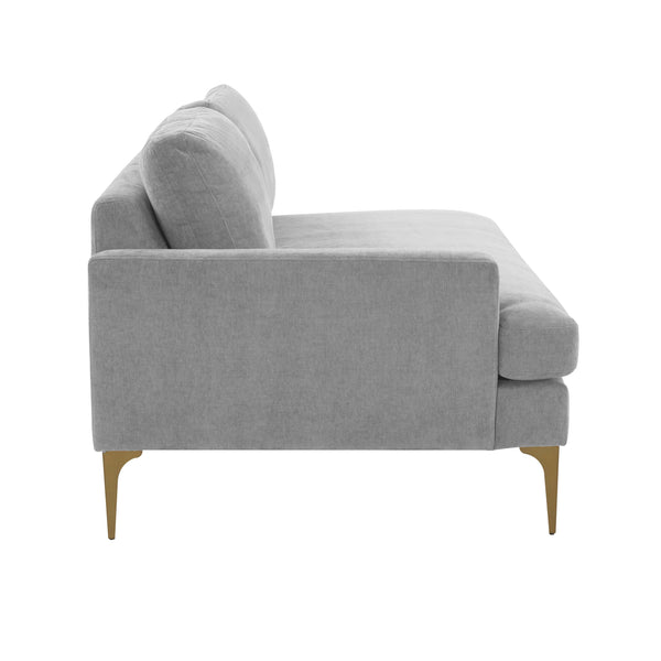 Serena Gray Velvet LAF Loveseat REN-L05130-LAF TOV Furniture