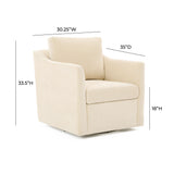 Aiden Beige Swivel Armchair REN-L06111 TOV Furniture