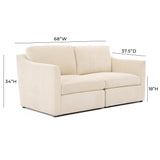 Aiden Beige Modular Loveseat REN-L06112 TOV Furniture