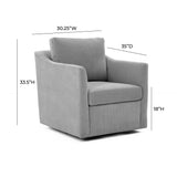 Aiden Gray Swivel Armchair REN-L06121 TOV Furniture