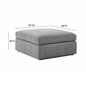 TOV Furniture Aiden-Ottoman: Timeless Comfort and Versatile Style for Your Living Room Décor and Relaxation Needs Grey REN-L06124