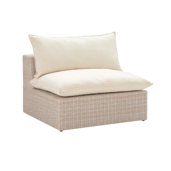 TOV Furniture Cali Natural Wicker Armless Chair - Elegant Coastal Design with Weather-Resistant Comfort & Style! REN-O11163-AC