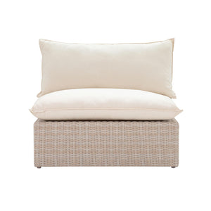 TOV Furniture Cali Natural Wicker Armless Chair - Elegant Coastal Design with Weather-Resistant Comfort & Style! REN-O11163-AC