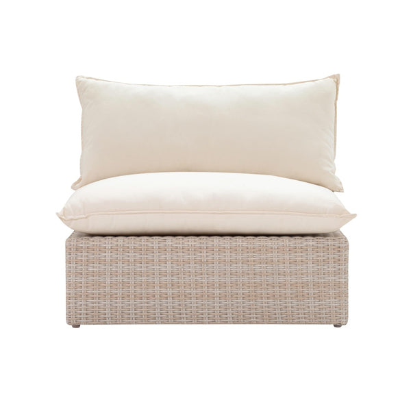 TOV Furniture Cali Natural Wicker Armless Chair - Elegant Coastal Design with Weather-Resistant Comfort & Style! REN-O11163-AC