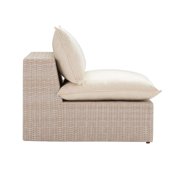 TOV Furniture Cali Natural Wicker Armless Chair - Elegant Coastal Design with Weather-Resistant Comfort & Style! REN-O11163-AC