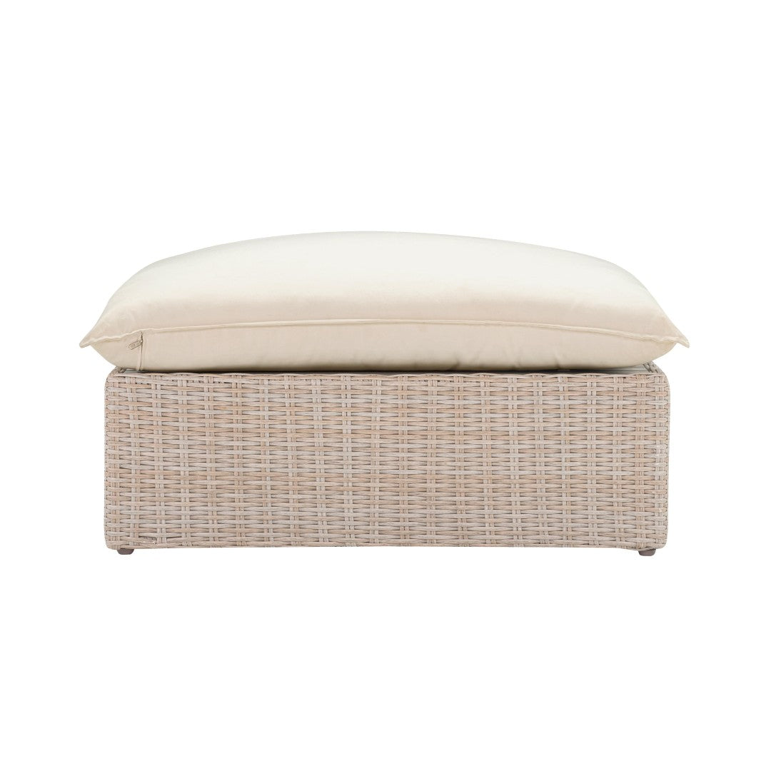 TOV Furniture Cali Wicker Outdoor Ottoman - Thumbnail 5