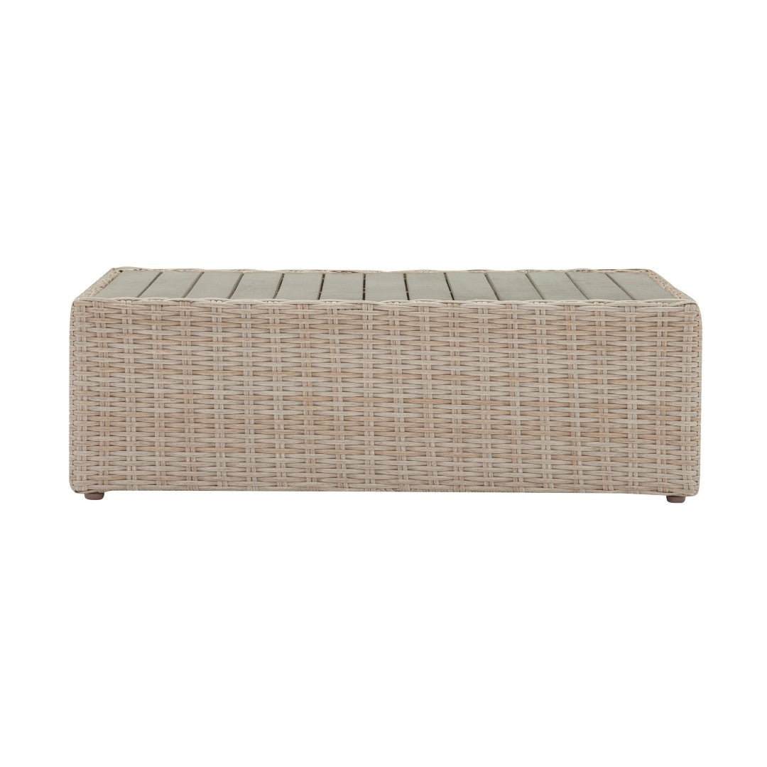 TOV Furniture Cali Wicker Outdoor Ottoman