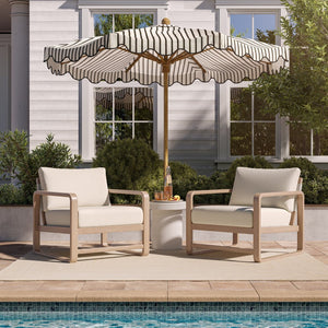 TOV Furniture Palata Cream Outdoor Accent Chair - Stylish, Durable Eucalyptus Frame with Plush Cushions for Comfort REN-O113311
