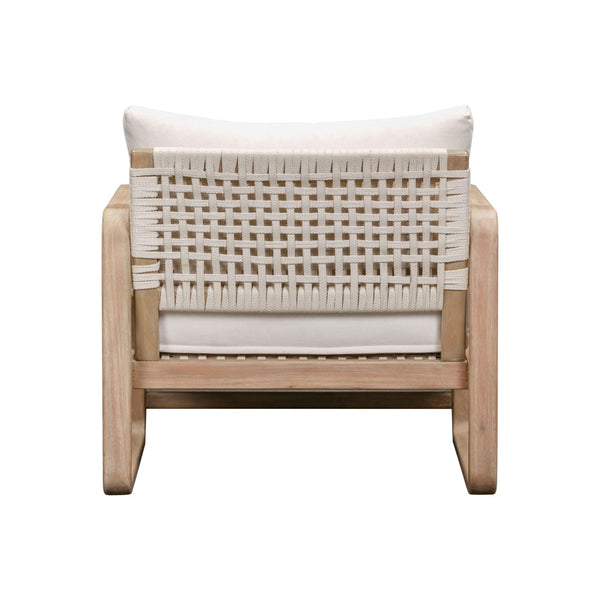 TOV Furniture Palata Cream Outdoor Accent Chair - Stylish, Durable Eucalyptus Frame with Plush Cushions for Comfort REN-O113311