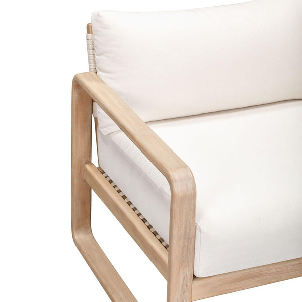 TOV Furniture Palata Cream Outdoor Accent Chair - Stylish, Durable Eucalyptus Frame with Plush Cushions for Comfort REN-O113311