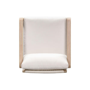TOV Furniture Palata Cream Outdoor Accent Chair - Stylish, Durable Eucalyptus Frame with Plush Cushions for Comfort REN-O113311