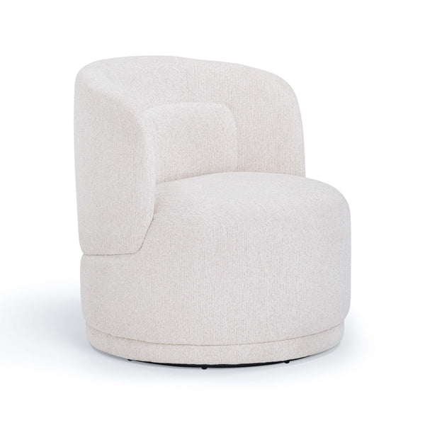 TOV Furniture Massa Textured Fabric Swivel Accent Chair - Modern Comfort with 360-Degree Movement for Any Space Beige REN-S12111