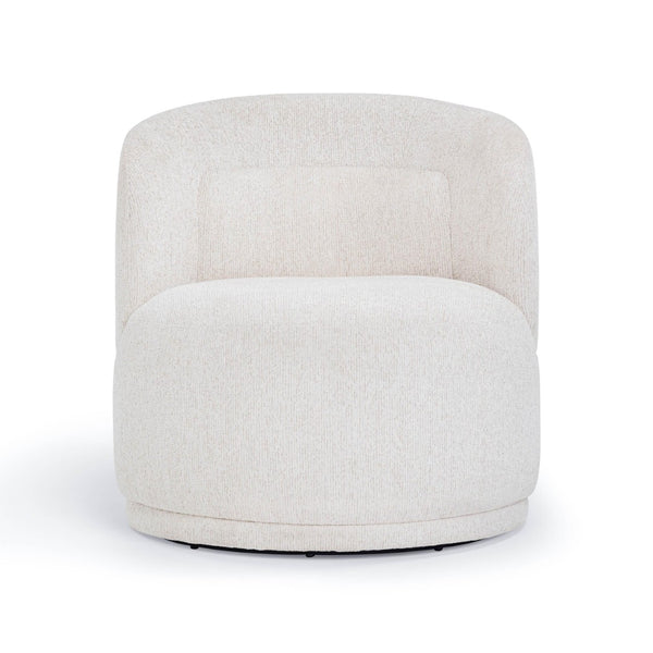 TOV Furniture Massa Textured Fabric Swivel Accent Chair - Modern Comfort with 360-Degree Movement for Any Space Beige REN-S12111