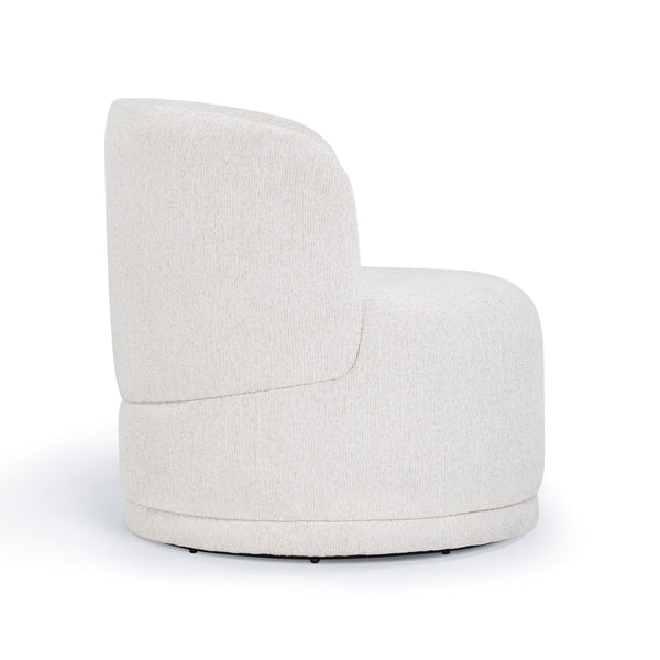 TOV Furniture Massa Textured Fabric Swivel Accent Chair - Modern Comfort with 360-Degree Movement for Any Space Beige REN-S12111