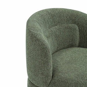 TOV Furniture Massa Textured Fabric Swivel Accent Chair - Modern Comfort with 360-Degree Movement for Any Space Green REN-S12121