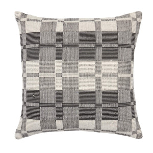 Jaipur Living Jaipur Living Wren Checkered Throw Pillow Reversible Black Cream Plush Square Accent Down PLW103994