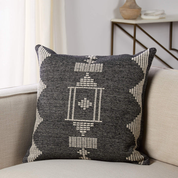Jaipur Living Jaipur Living Anouk Cotton Tribal Pillow Cover Bold Black Cream Square Accent PLC102605