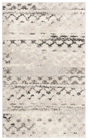 Safavieh Retro Compact Cream Grey Area Rug 2X3 — Power-Loomed Turkey, Stain-Resistant Polypropylene, 3/4" Plush Comfort RET2136-1180-2