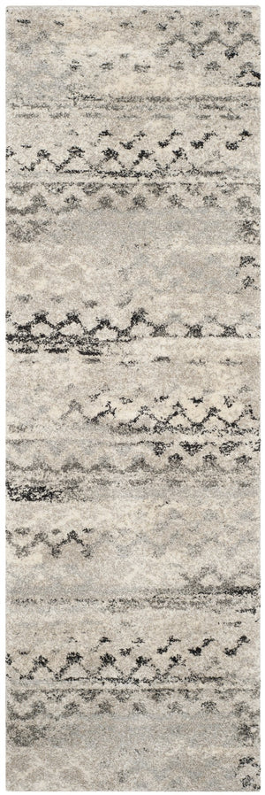 Safavieh Retro Compact Cream Grey Area Rug 2X3 — Power-Loomed Turkey, Stain-Resistant Polypropylene, 3/4" Plush Comfort RET2136-1180-2
