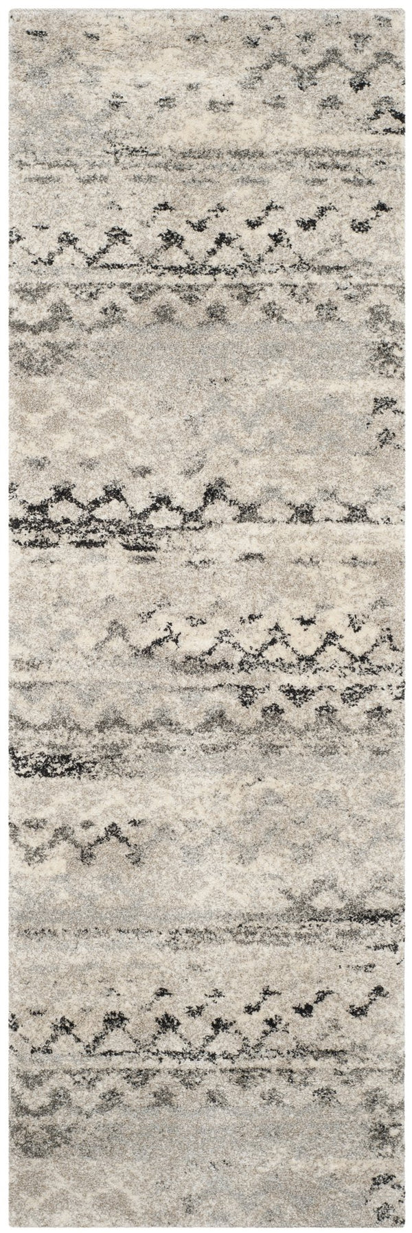 Safavieh Retro Compact Cream Grey Area Rug 2X3 — Power-Loomed Turkey, Stain-Resistant Polypropylene, 3/4" Plush Comfort RET2136-1180-2