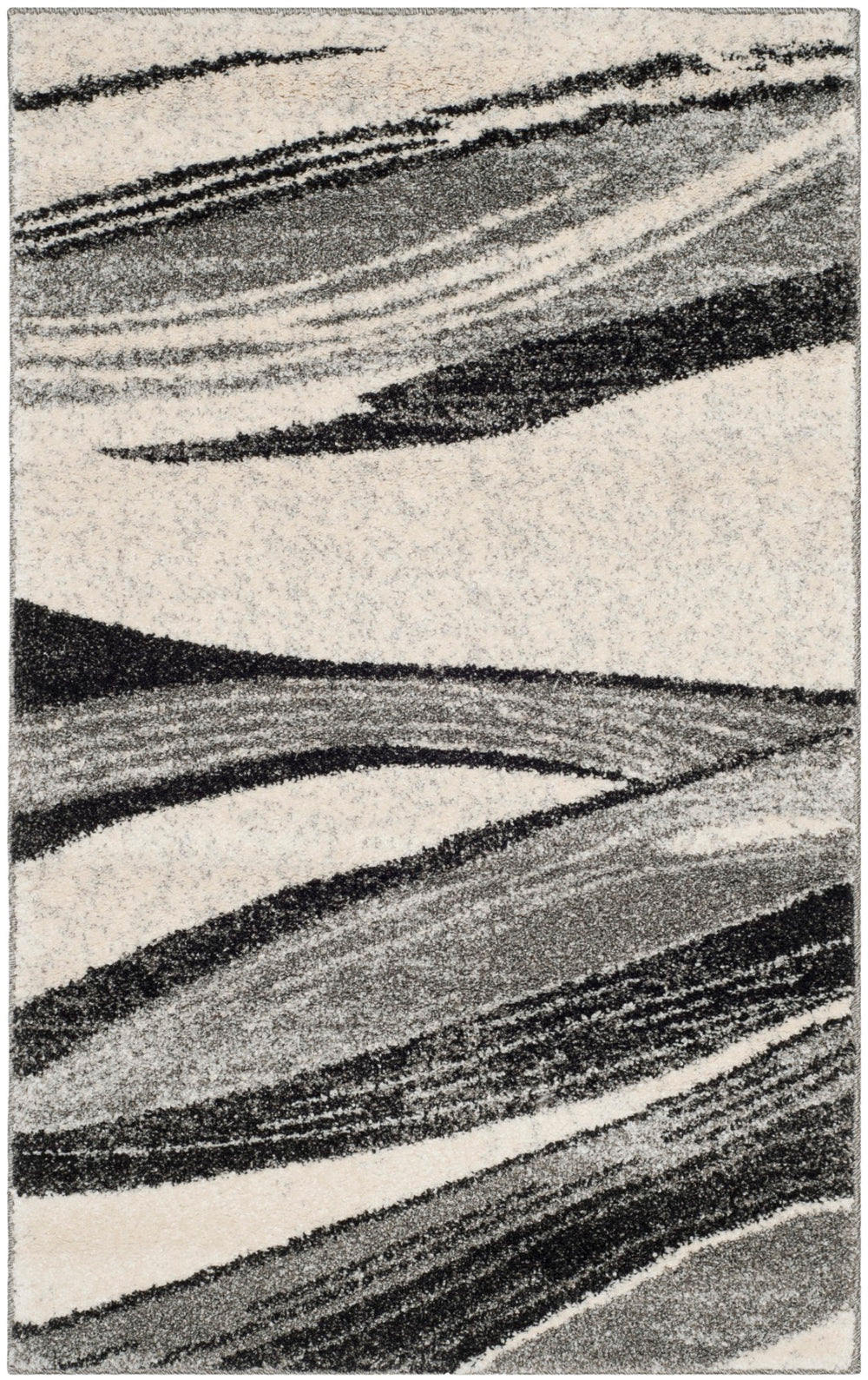 Safavieh Retro Contemporary Elegance Area Rug - Soft Textured Polypropylene, Perfect For Any Home Decor Light Grey ,Ivory Polypropylene Pile Ret2691-7912-6sq