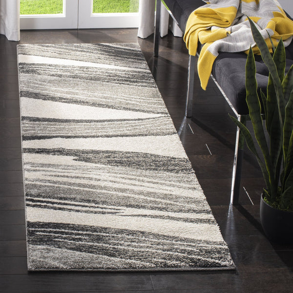 Safavieh Retro 2691-7912 Light Grey Ivory 8Ft Round Rug — Power-Loomed Turkey, Plush 3/4" Pile, Stain-Resistant Elegance RET2691-7912-8R