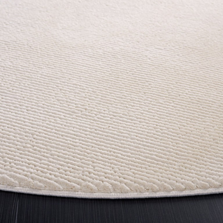 Safavieh Revive Round Ivory Solid Tonal Area Rug Recycled Polyester Minimalist Living Room Accent REV102A-5R