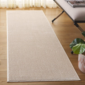 Safavieh Revive Solid Beige Hallway Runner Rug Low Pile Recycled Polyester Neutral Entryway REV102B-28