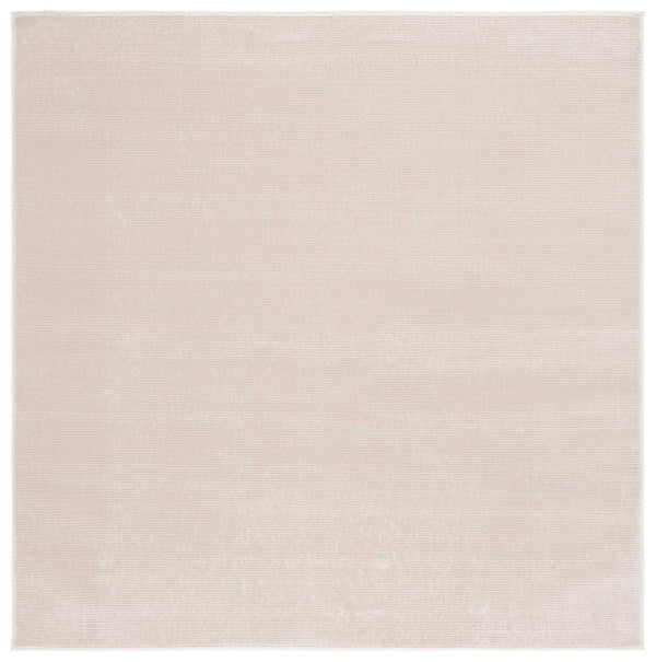 Safavieh Revive Solid Beige Square Area Rug Power Loomed Recycled Polyester Low Pile Neutral REV102B-5SQ