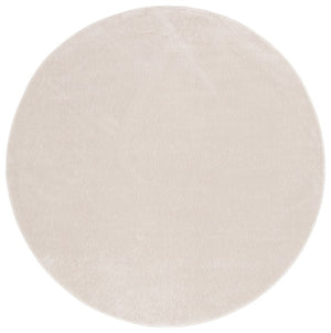 Safavieh Revive Solid Beige Round Area Rug Recycled Polyester Power Loomed for Living Rooms REV102B-8R