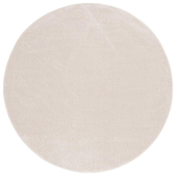 Safavieh Revive Solid Beige Round Area Rug Recycled Polyester Power Loomed for Living Rooms REV102B-8R