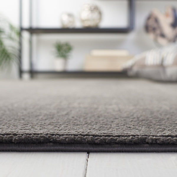 Safavieh Revive Solid Charcoal Square Area Rug Power Loomed Recycled Polyester for Modern Rooms REV102H-8SQ