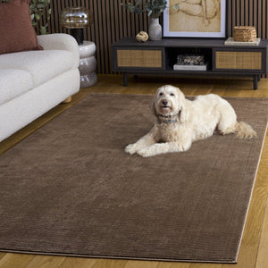 Safavieh Revive Power Loomed Recycled Polyester Neutral Tan Area Rug for Modern Living Spaces Brown 5'-3" x 7'-7" - B REV102T-5