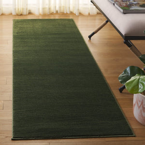 Safavieh Revive Solid Green Recycled Polyester Hallway Runner Rug for Modern Farmhouse Spaces REV102Y-28