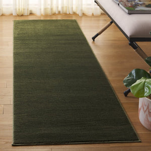 Safavieh Revive Solid Green Recycled Polyester Hallway Runner Rug for Modern Farmhouse Spaces REV102Y-28