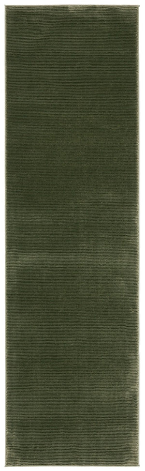 Safavieh Revive Solid Green Recycled Polyester Hallway Runner Rug for Modern Farmhouse Spaces REV102Y-28