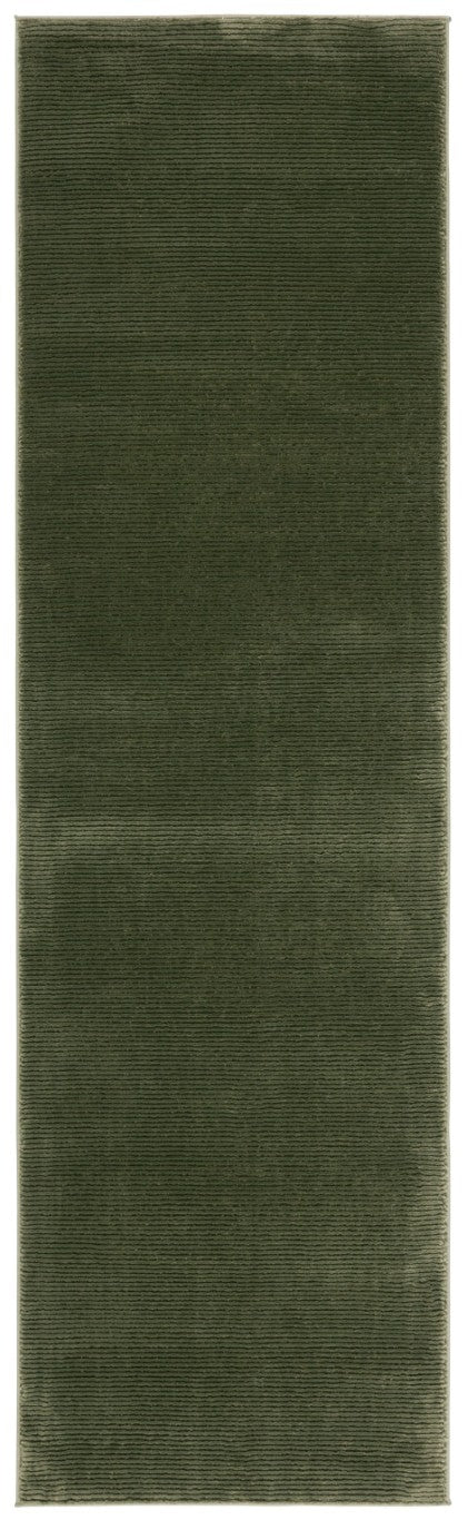 Safavieh Revive Solid Green Recycled Polyester Hallway Runner Rug for Modern Farmhouse Spaces REV102Y-28